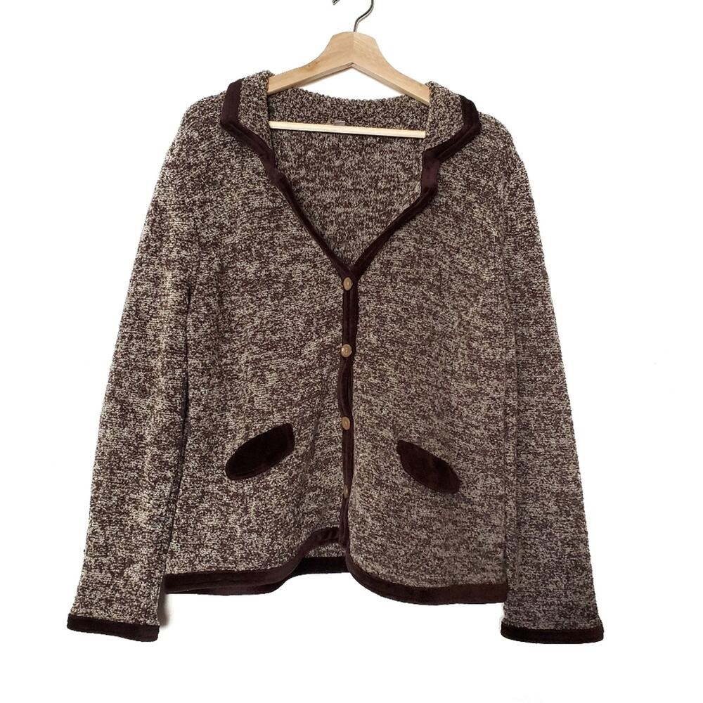 J. Jill | Super Soft Merino Wool Sweatercoat Cardigan Pockets Neutral Cottage